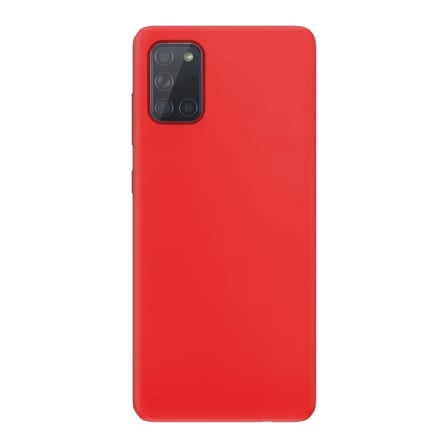 Samsung Galaxy A51 İnce Mat Silikon Kılıf Kırmızı