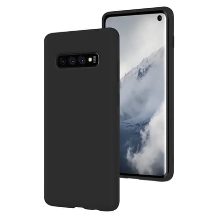 Samsung Galaxy S10 Plus İnce Mat Silikon Kılıf Siyah