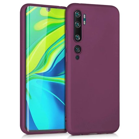Xiaomi Mi Note 10 Premium Silikon Kılıf Mor