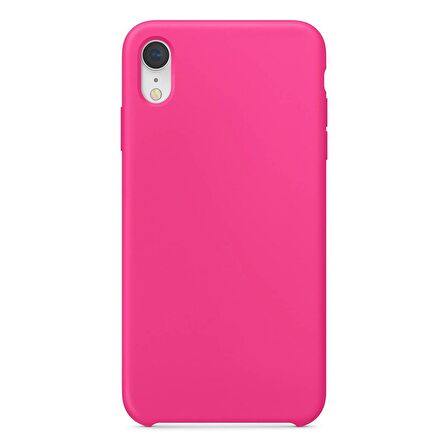 Apple iPhone XR Altı Açık Liquit Lansman Silikon Şeker Pembesi