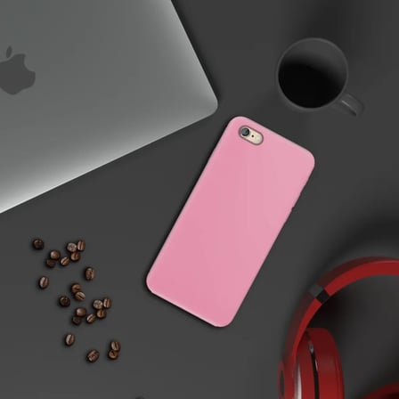 Apple iPhone 6 Plus İnce Mat Silikon Kılıf Pembe