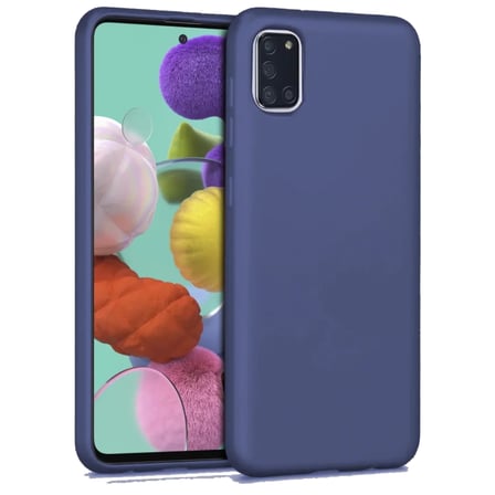 Samsung Galaxy A31 İnce Mat Silikon Kılıf Lacivert