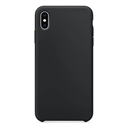 Apple iPhone X Altı Açık Liquit Lansman Silikon Gece Siyahı