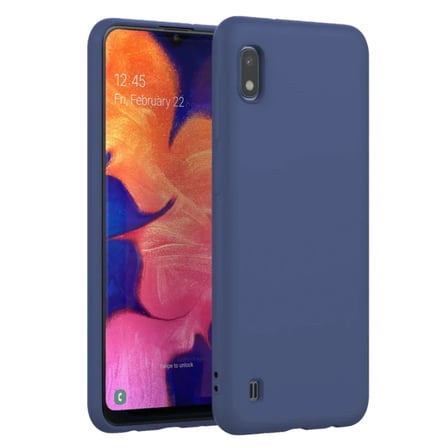 Samsung Galaxy M10 İnce Mat Silikon Kılıf Lacivert