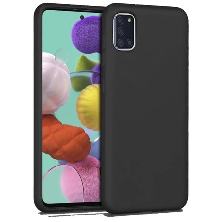 Samsung Galaxy A51 İnce Mat Silikon Kılıf Siyah