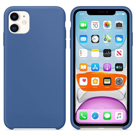 Apple iPhone 11 Altı Açık Liquit Lansman Silikon Menekşe Mavisi