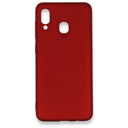 Samsung Galaxy M20 Premium Silikon Kılıf Bordo