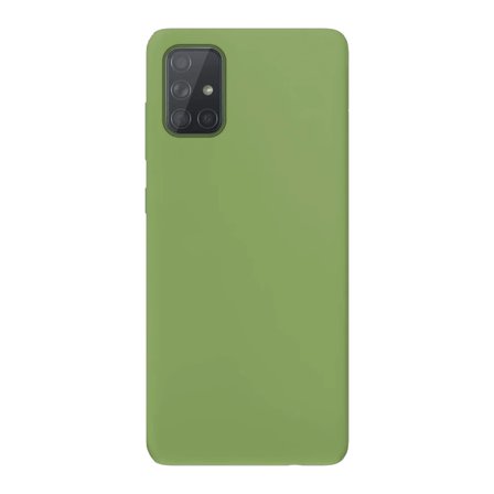 Samsung Galaxy A71 İnce Mat Silikon Kılıf Yeşil