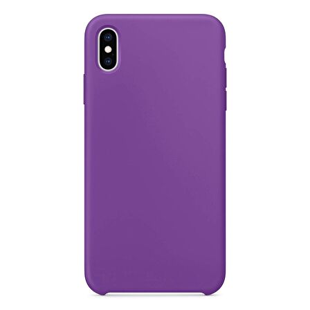 Apple iPhone XS Max Altı Açık Liquit Lansman Silikon Glayöl Moru