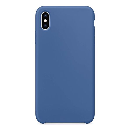 Apple iPhone XS Max Altı Açık Liquit Lansman Silikon Menekşe Mavisi