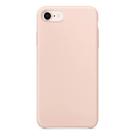 Apple iPhone 7 Altı Açık Liquit Lansman Silikon Toz Pembe