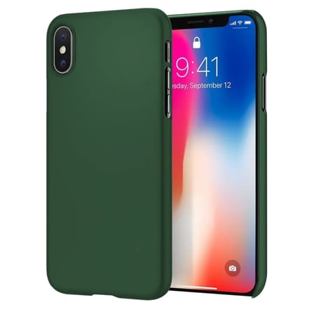 Apple iPhone XS İnce Mat Silikon Kılıf Haki