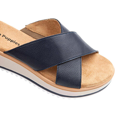 Hush Puppies Hou 624203 Hakiki Deri Kadın Terlik Lacivert