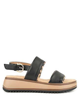 Hush Puppies Deri Siyah Kadın Sandalet Feliz