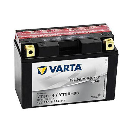 Varta YT9B-BS 12V8AH 115A Bakımsız AGM Motosiklet Aküsü