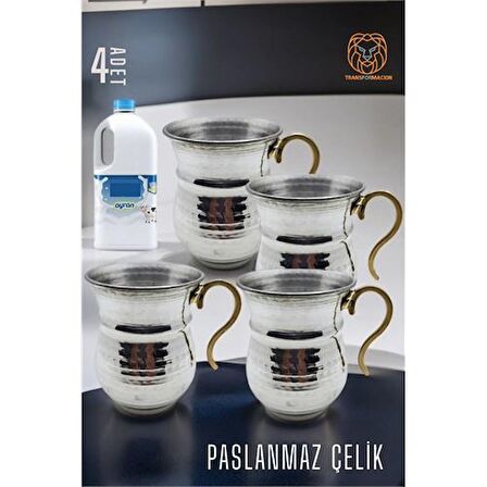 Transformacion Çelik Ayran Bardağı 4 ADET 720284