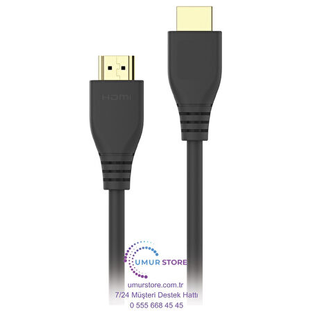 8K@60Hz HDMI 2.1 Ethernet 48Gbps. Veri Aktarım - eARC - 3D Ready Destekli Altın Kaplama 5 Metre HDMI Kablo