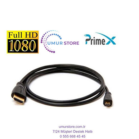 Micro HDMI To HDMI 1080P Fullhd Kablo - 1.5m