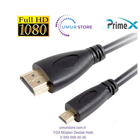 Micro HDMI To HDMI 1080P Fullhd Kablo - 1.5m