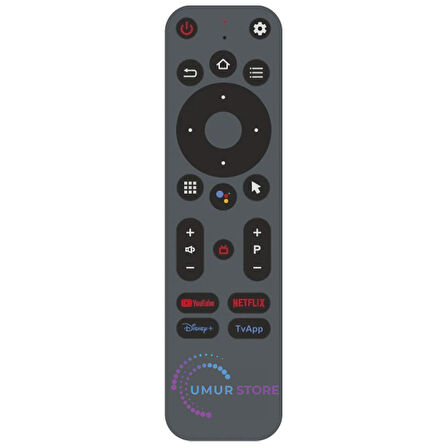 Alpsmart BT Air AS516 Ses Komutlu Youtube+Netflix+Disney Plus+TvAPP Tuşlu Android Tv Box Kumandası