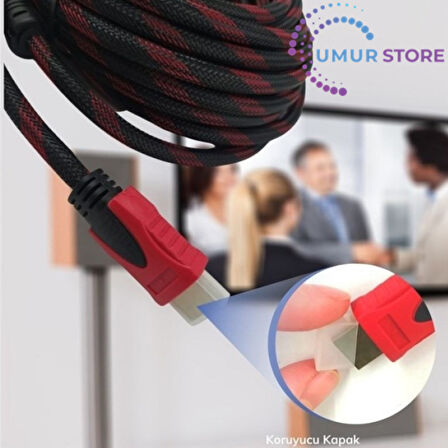 3mt Üç 3 Metre Sargılı HDMI Kablo Full Hd 1080 3D 4K 2160P Kaliteli Hdmi 2k 4K HDMI 2.0