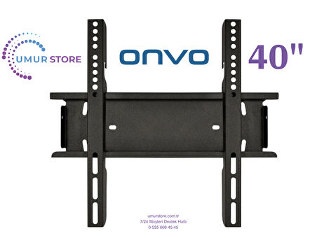 ONVO 40VL80F2FA 40'' 102 Ekran Uydu Alıcılı 32”, 39”, 40” Uyumlu Lcd Led TV Sabit Duvar Askı Aparatı