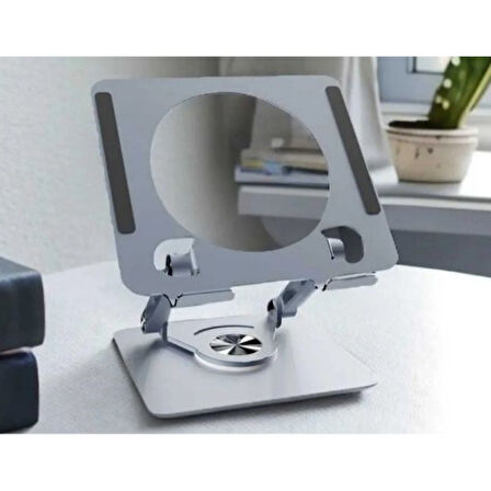 360 Derece Dönebilen Yükseltilmiş Masaüstü Ayarlanabilir Metal Tablet Standı