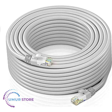 Cat6 EZRJ45 Utp Patch Kablo Fabrikasyon Internet Ethernet Modem Kablosu RJ45 Uçlu Jacklı Network Adsl 15 Metre