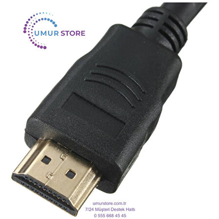 Pc Için 1.8m Mavi Hdtv HDMI - VGA HD15 Erkek Adaptör Kablosu Dönüştürücü