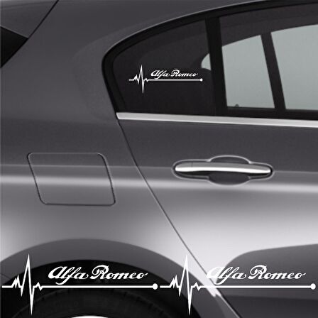 Alfa Romeo 166 İçin Uyumlu Aksesuar Oto Ritim Sticker 2 Adet 20*9 Cm