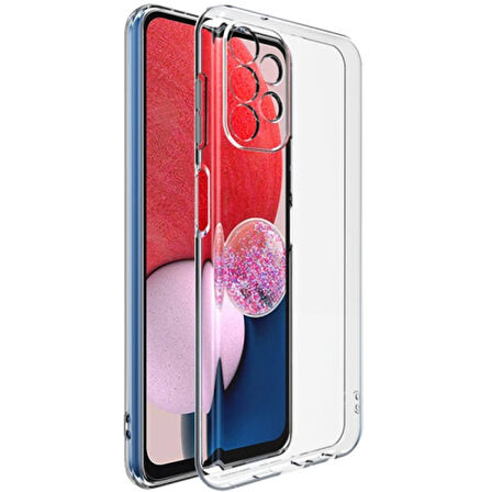 Ally SM Galaxy A13 4G Kılıf Kamera Korumalı Ultra İnce Şeffaf Silikon-(5775)