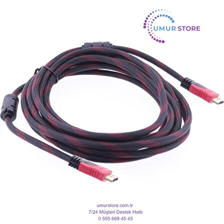 HDMI Kablosu Gold 1.4V 3D 4K Örgülü 5mt