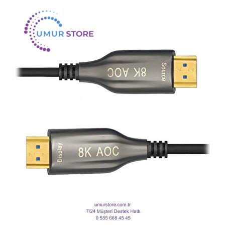 10MT 8k HDMI 2.1 Aktif Fiber Optik Aoc HDMI Kablo 8K@60Hz 4K@60/120Hz Earc Hdr D-Hdr Hdcp2.3