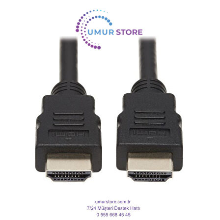HDMI Kablo 10 Metre – 1080p Full HD, Siyah Renk, Altın Uçlu Uzun Mesafe TV Bağlantı Kablosu