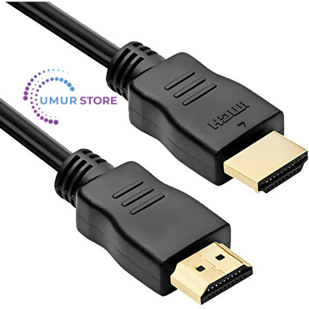 HDMI Kablo 10 Metre – 1080p Full HD, Siyah Renk, Altın Uçlu Uzun Mesafe TV Bağlantı Kablosu
