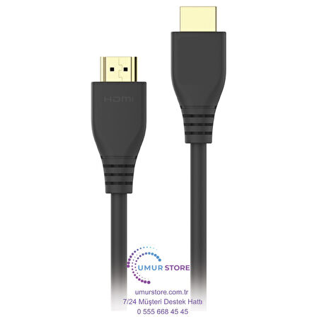 8K@60Hz HDMI 2.1 Ethernet 48Gbps. Veri Aktarım - eARC - 3D Ready Destekli Altın Kaplama 5 Metre HDMI Kablo