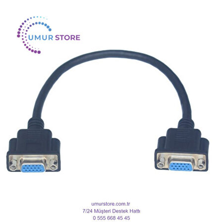 30 cm Dişi Dişi VGA Kablo Panel Tipi Dişi Dişi 30 cm VGA Kablo 15 Pin Dişi Dşi Kablo
