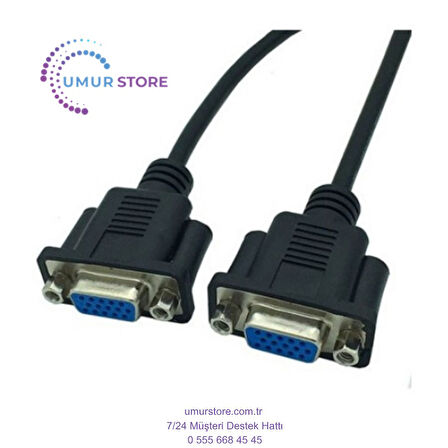 30 cm Dişi Dişi VGA Kablo Panel Tipi Dişi Dişi 30 cm VGA Kablo 15 Pin Dişi Dşi Kablo