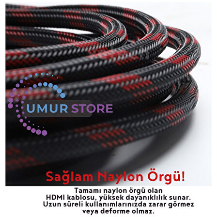 3 Metre HDMI Kablo Full Hd Tv Monitör Uydu Alıcısı Pc Uyumlu HDMI Kablosu