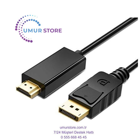 Displayport To HDMI Dönüştürücü Kablo 5 Metre