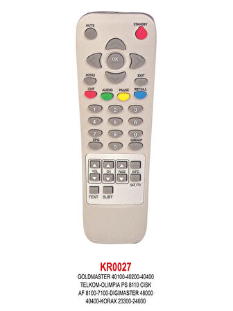 GOLDMASTER 40100-40200-40400- PS 8110 CISK-AF 8100-7100- UYDU KUMANDA