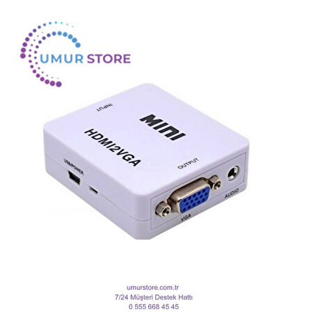 HDMI To VGA Çevirici Adaptör Monitör Tv Dönüştürücü