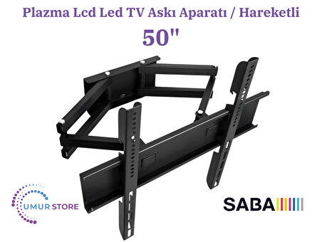 Saba Sb50351 50" Uydu Alıcılı 4k Ultra Hd Android Smart 126/127 Ekran Lcd Led TV Hareketli Duvar Askı Aparatı