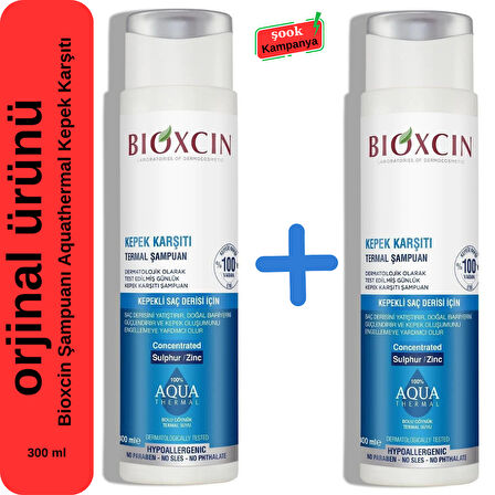 Bioxcin 2'li Aqua Thermal Kepek Karşıtı Şampuan 300ml Tüm Saç Tipleri