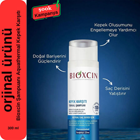 Bioxcin 2'li Aqua Thermal Kepek Karşıtı Şampuan 300ml Tüm Saç Tipleri