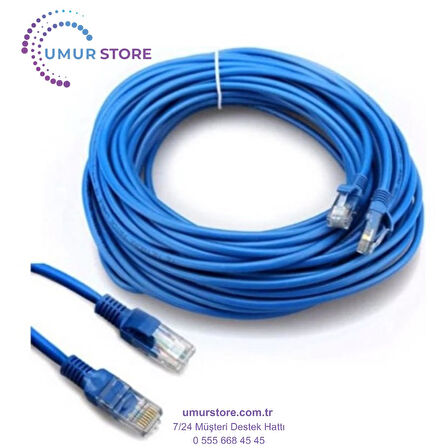 Cat6 Internet Ethernet Kablosu 2 x RJ45 Patch Lan Modem Kablosu 2 Metre
