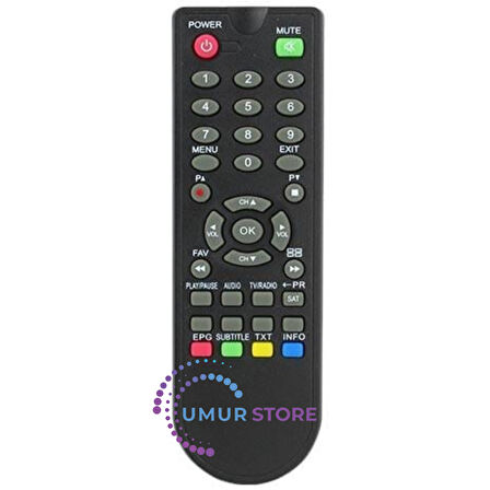 Mersat Extra Mini PVR Uydu Alıcı Kumanda