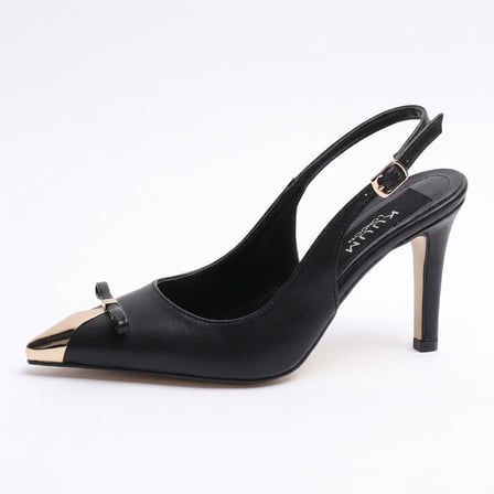 Kuum London K145-25882 Siyah Vip Exclus 7 cm Kadın Ayakkabı