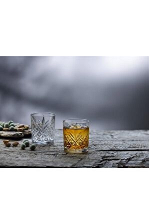 Paşabahçe 6 Adet Lüx Viski Bardağı Timeless Kristal Dekorlu Bardak 52790