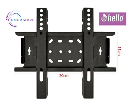 Hello HL-1900 19'' Vga-HDMI-Rca 19”- 27” inç (55-70cm) Lcd Led TV Sabit Askı Aparatı